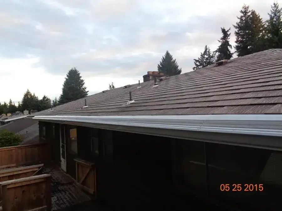Edmonds Wa Hayden Leaflessgutter™ Shield Master Leafless Gutters With An Interlock Metal Roof